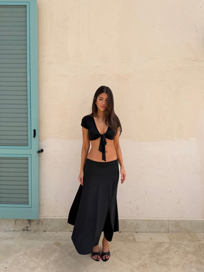 Sira Long Skirt – Black