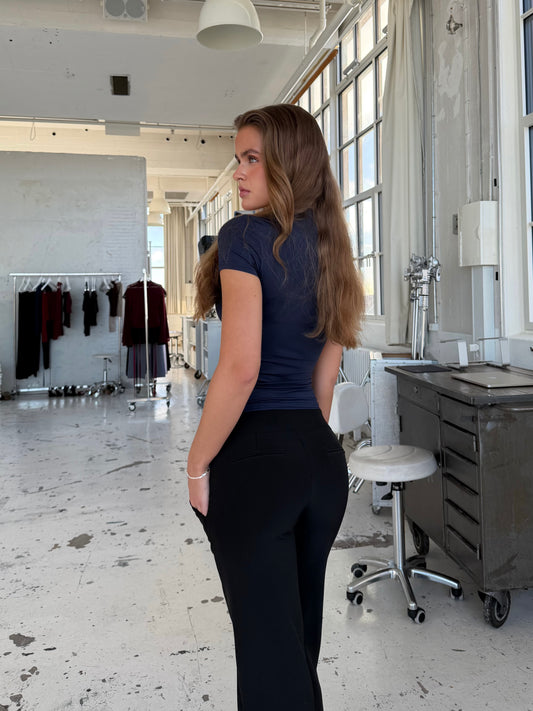 Baia basic top - mørk blå