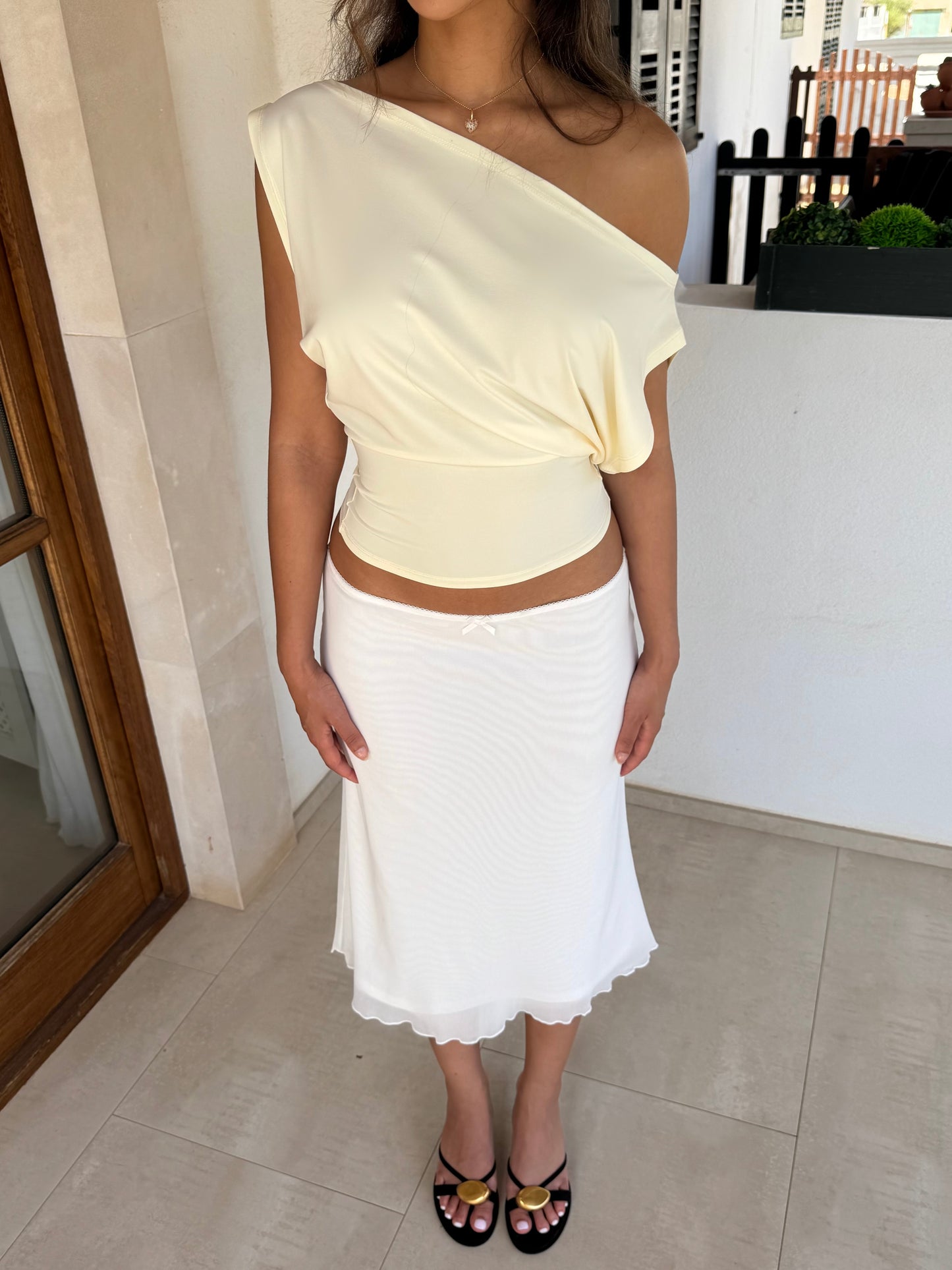Hera basic top - lys gul