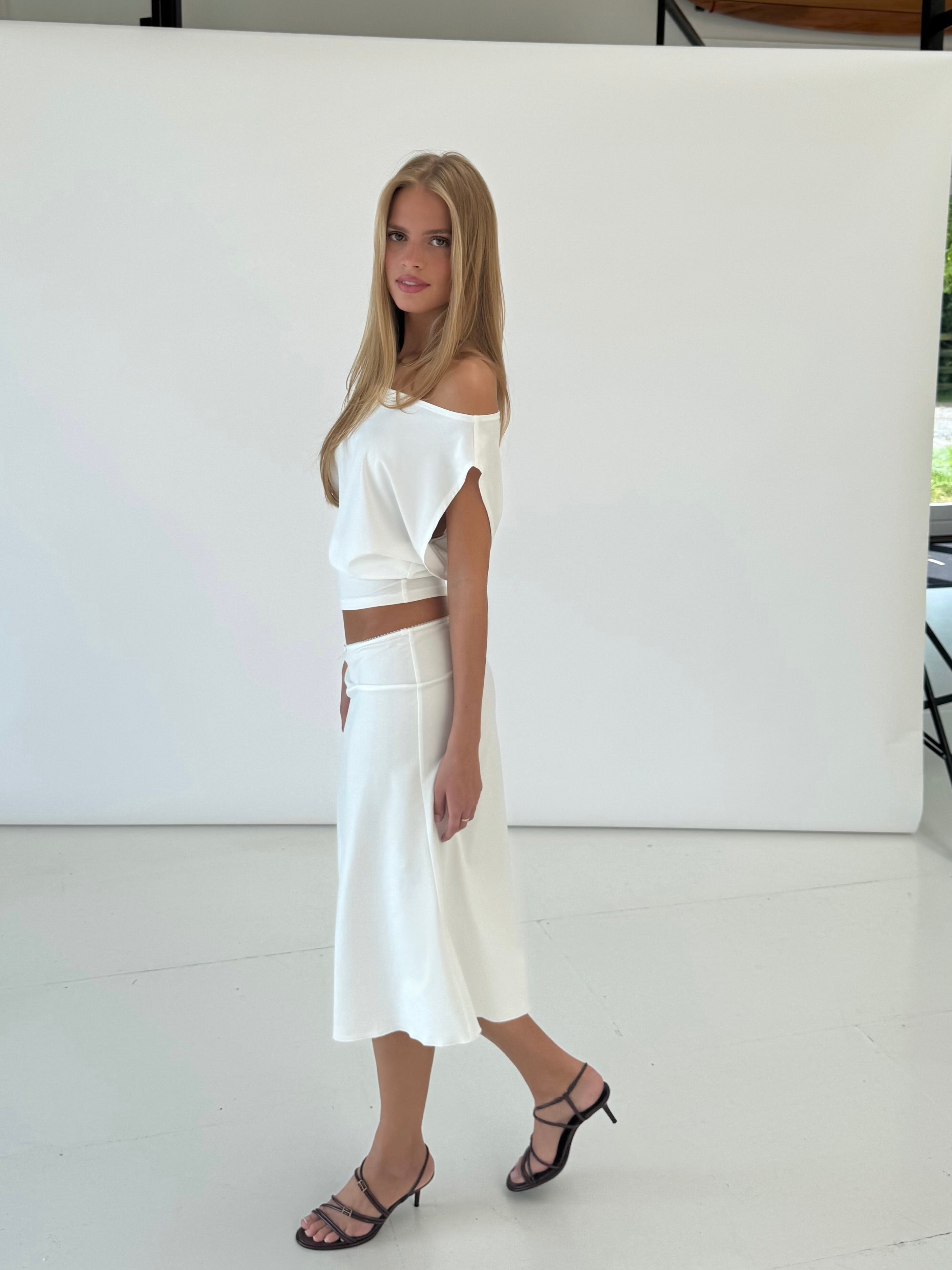 Helia basic skirt - hvid