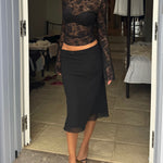 Melia mesh skirt - sort
