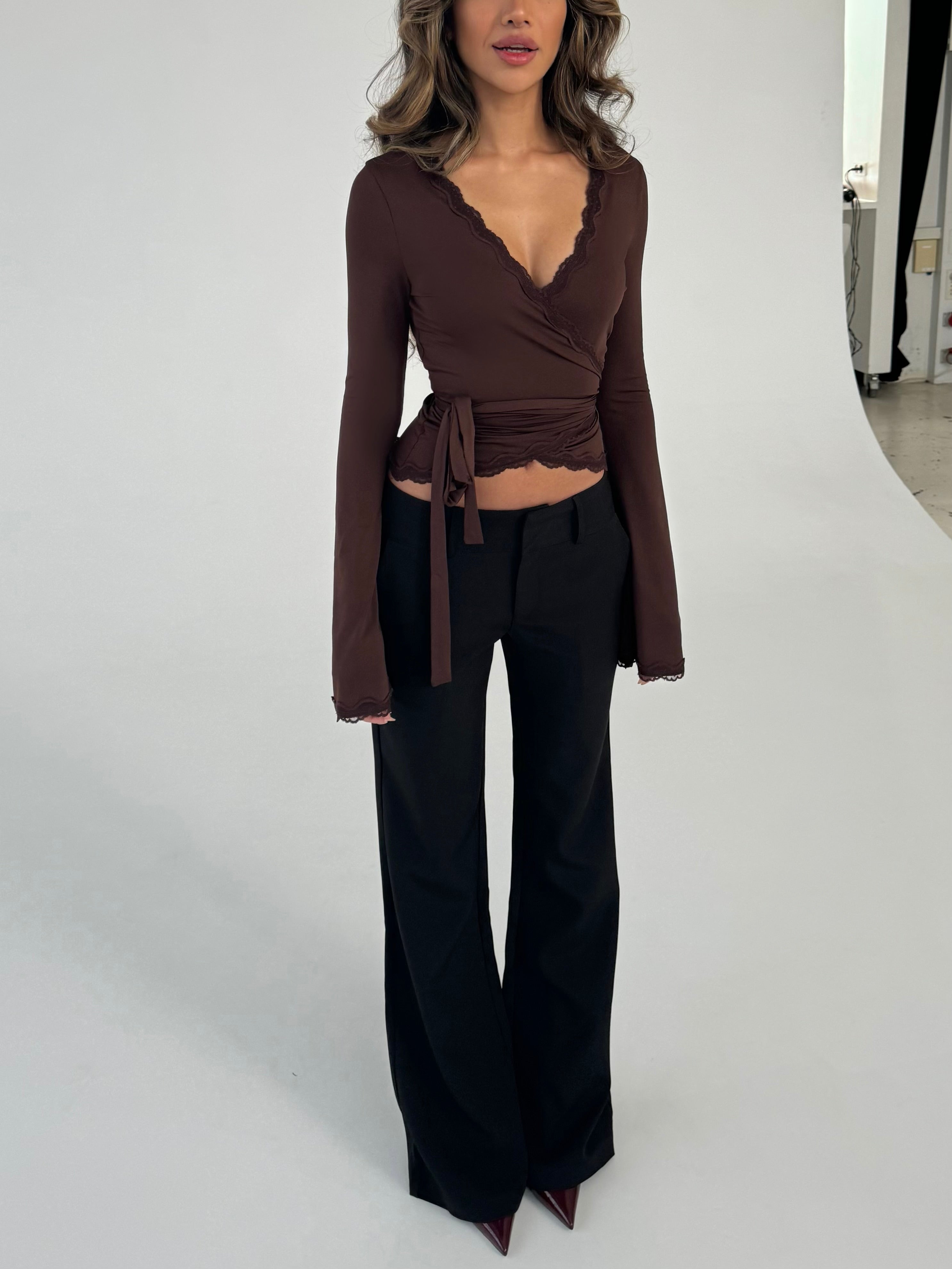 TALL Livia low waist bukser - sort