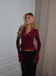 New Ballerina Basic Lace Top – Burgundy