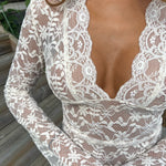 Pretty lace top - cream