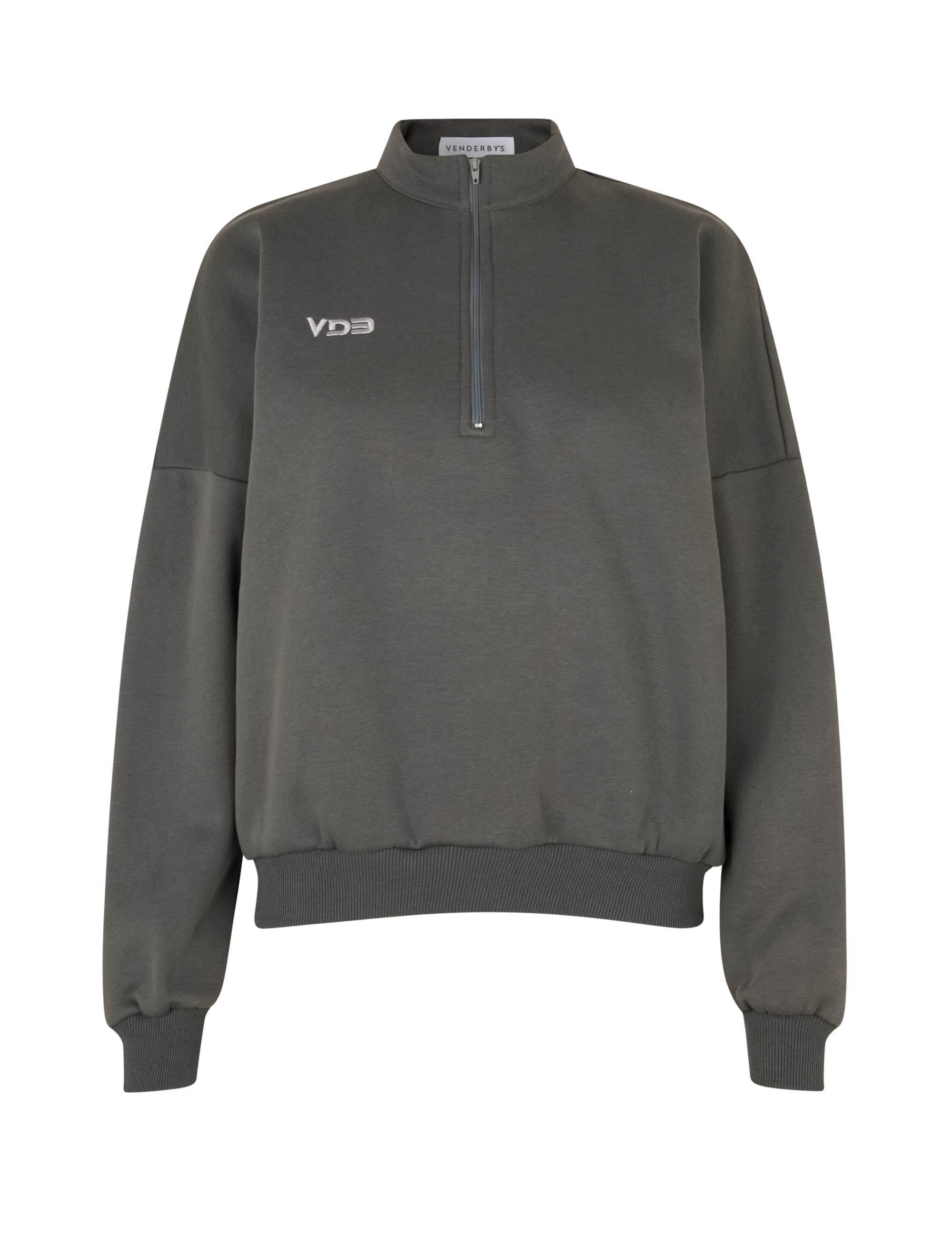 VDB zipper sweatshirt - mørk grå