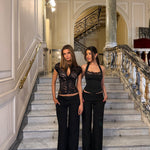 Elia lace top - sort (forudbestilling)