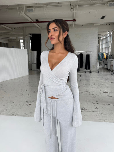 Ballerina knit top - light grey