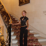 Aria lace top - sort (forudbestilling)