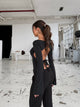 Rhea long sleeve top - black