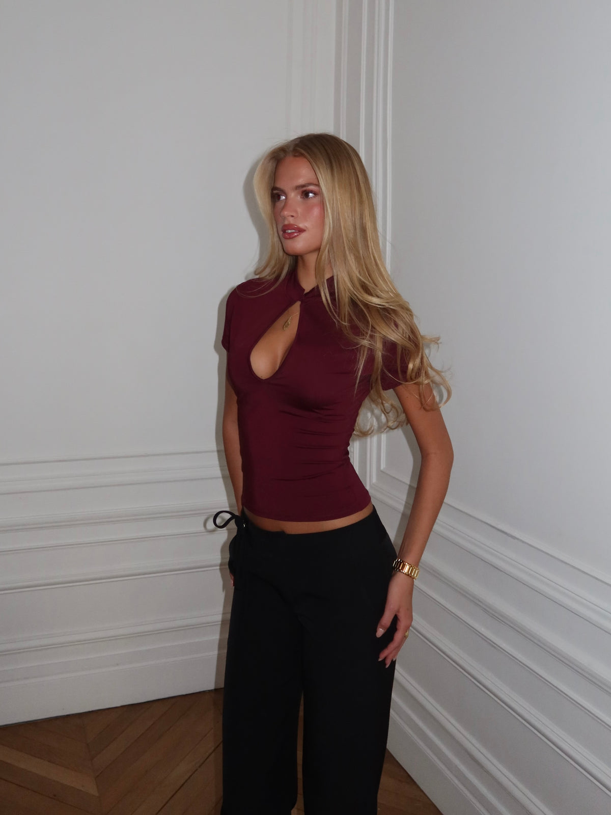 Baia basic top - bordeaux