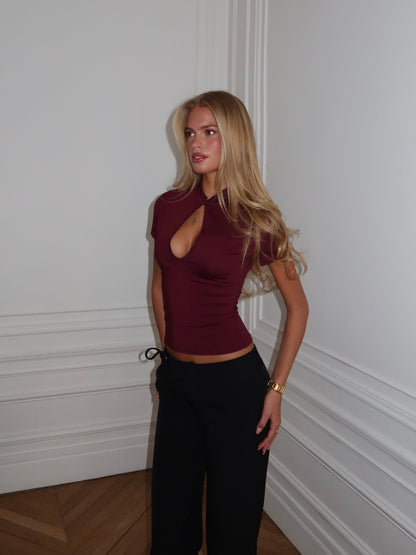 Baia basic top - bordeaux
