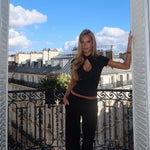 Baia lace top - sort