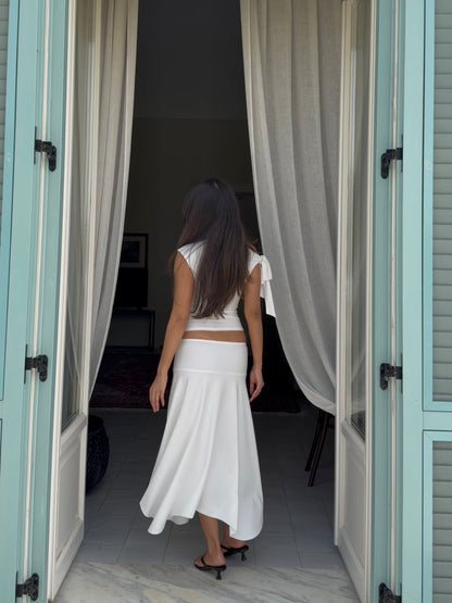 Sira long skirt - hvid