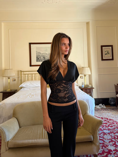 Lera Lace Top - Black
