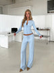 Knit trousers - Light blue