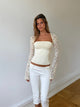 Lua lace top - light yellow