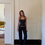 Elia lace top - sort (forudbestilling)