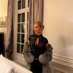 Aria lace top - sort (forudbestilling)