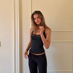 Elia lace top - sort (forudbestilling)