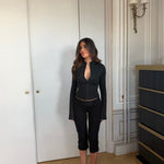 Ava long sleeve top - sort