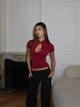 Baia basic top - dark red