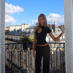 Baia lace top - sort