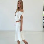 Helia basic skirt - hvid