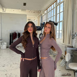 Zipper knit - lys brun