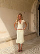 Helia basic skirt - Light yellow