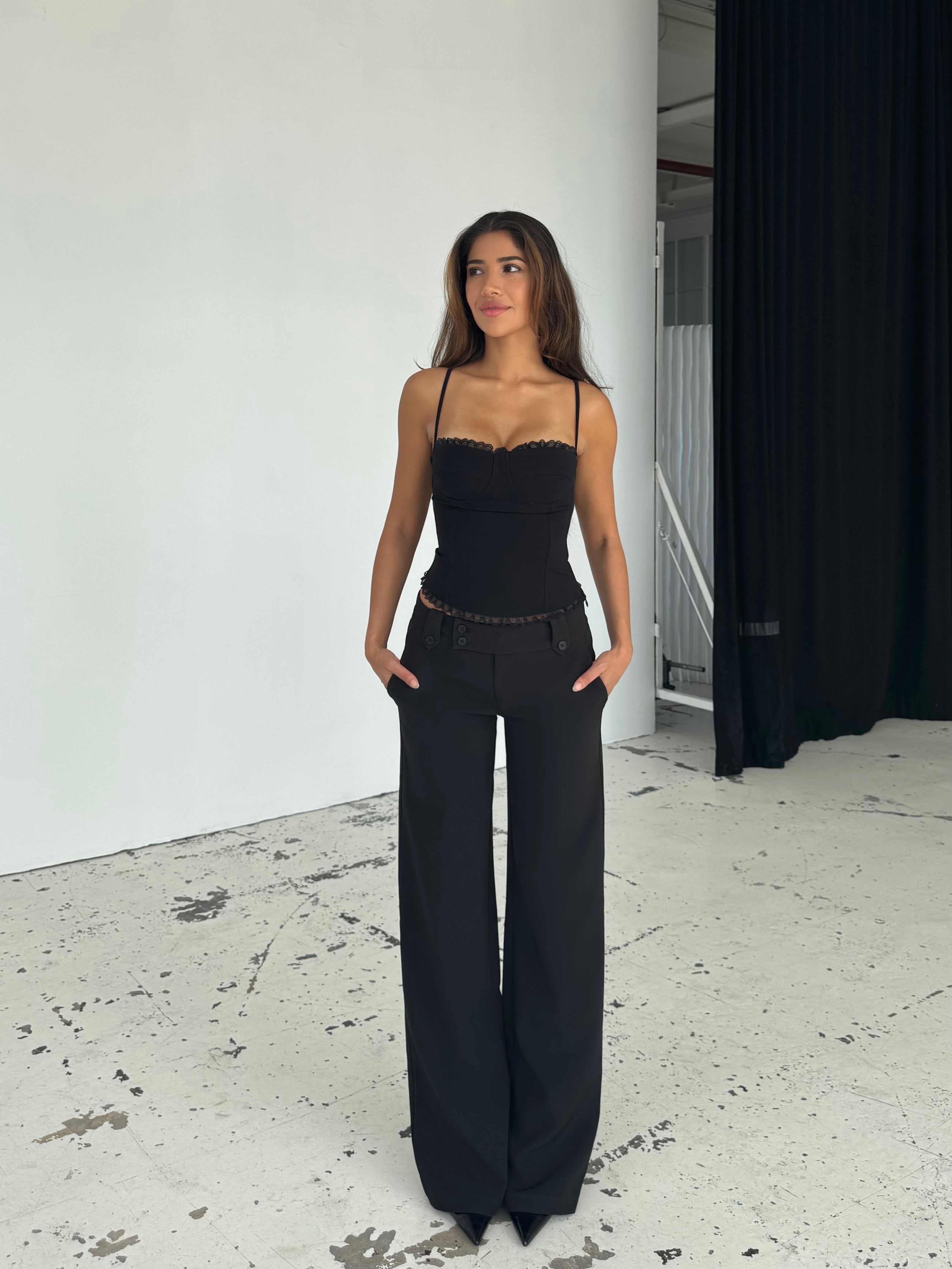 Scandi Basic Lace Top Lyserod main image 1