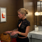 Aria lace top - sort (forudbestilling)