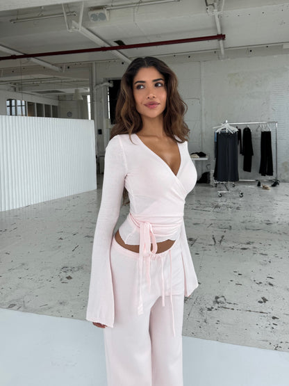 Ballerina knit top - lyserød