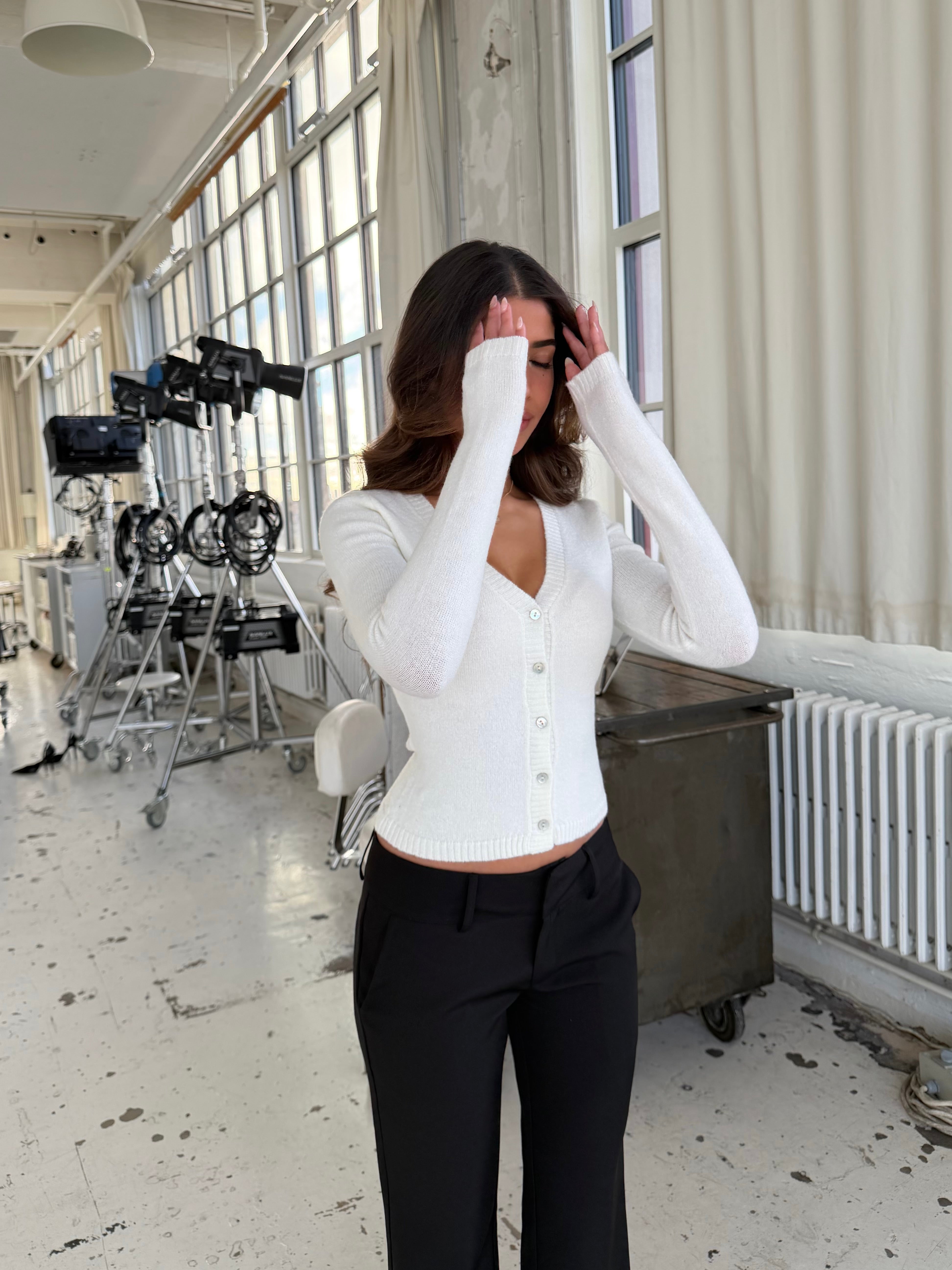 Pearl cardigan - hvid