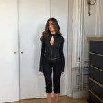 Ava long sleeve top - sort