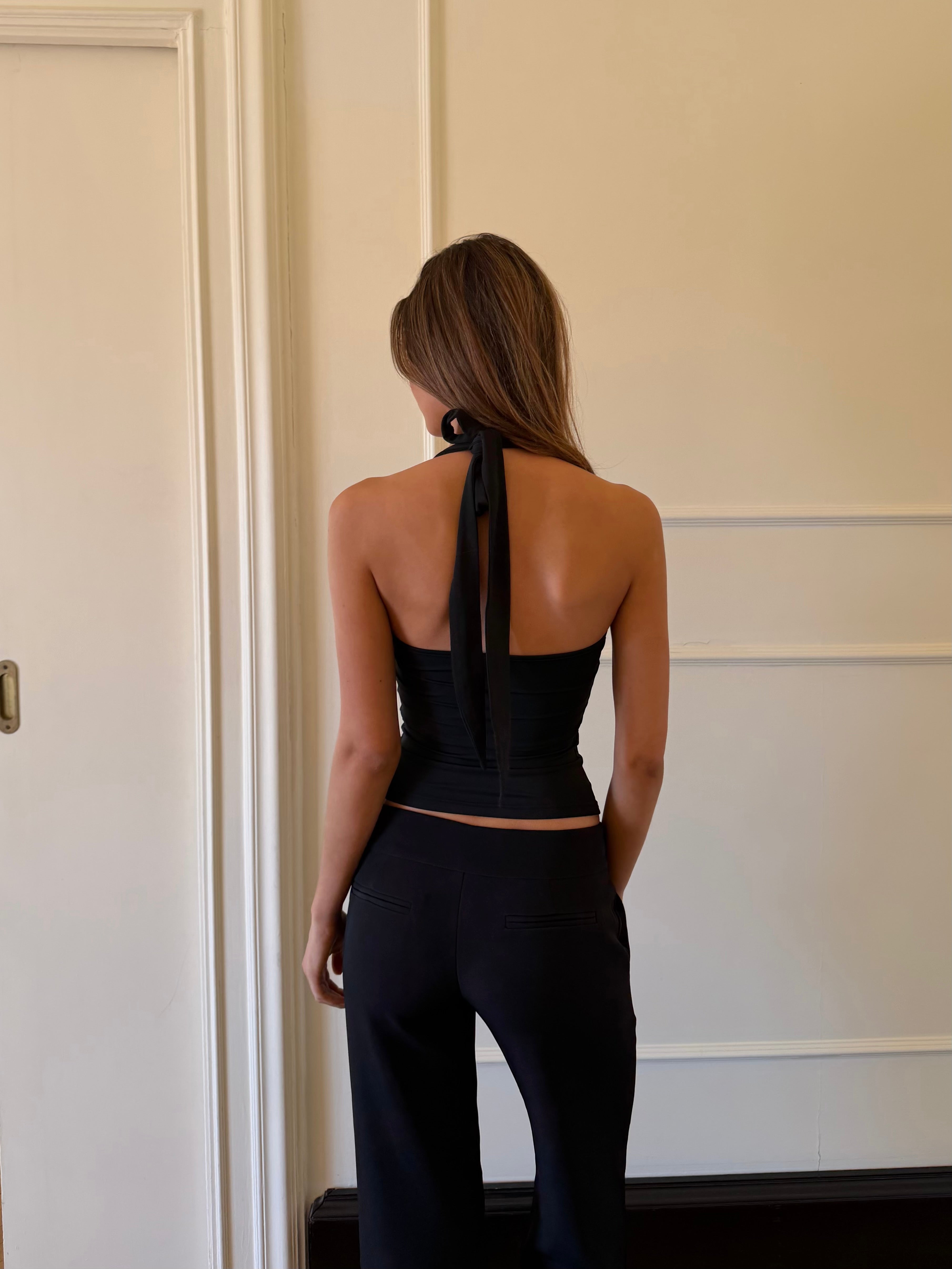 Elia lace top - sort (forudbestilling)