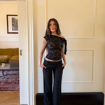 Noa lace top - sort (forudbestilling)